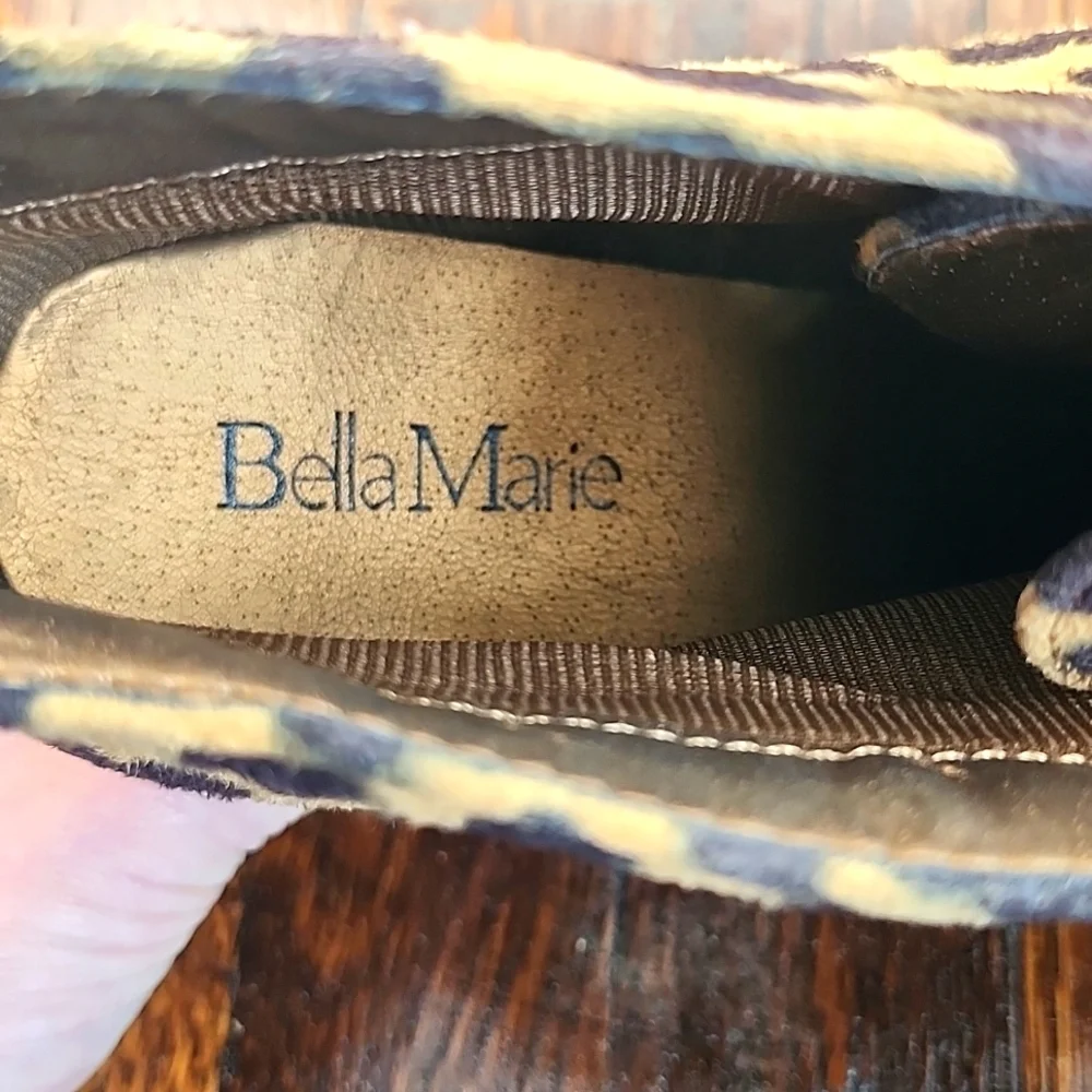 EUC Bella Marie Leopard Print Lace Up Booties
